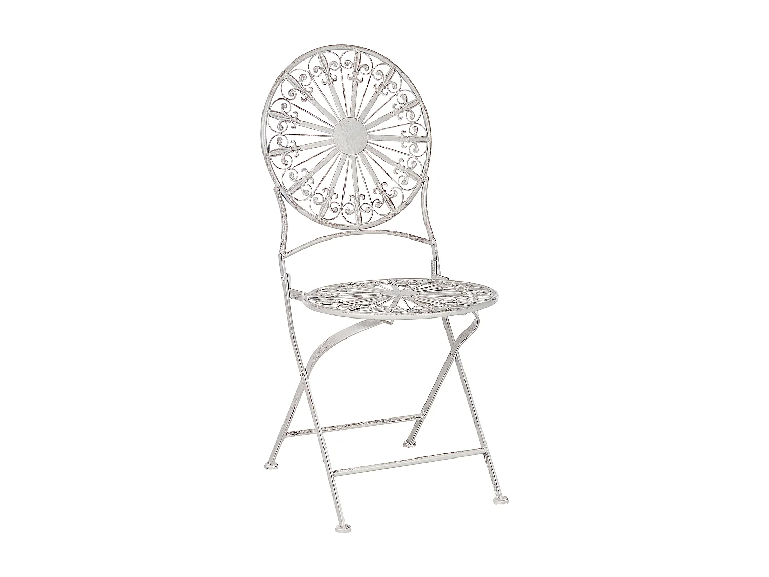 Lot de 2 chaises de jardin SCAFA Métal Blanc