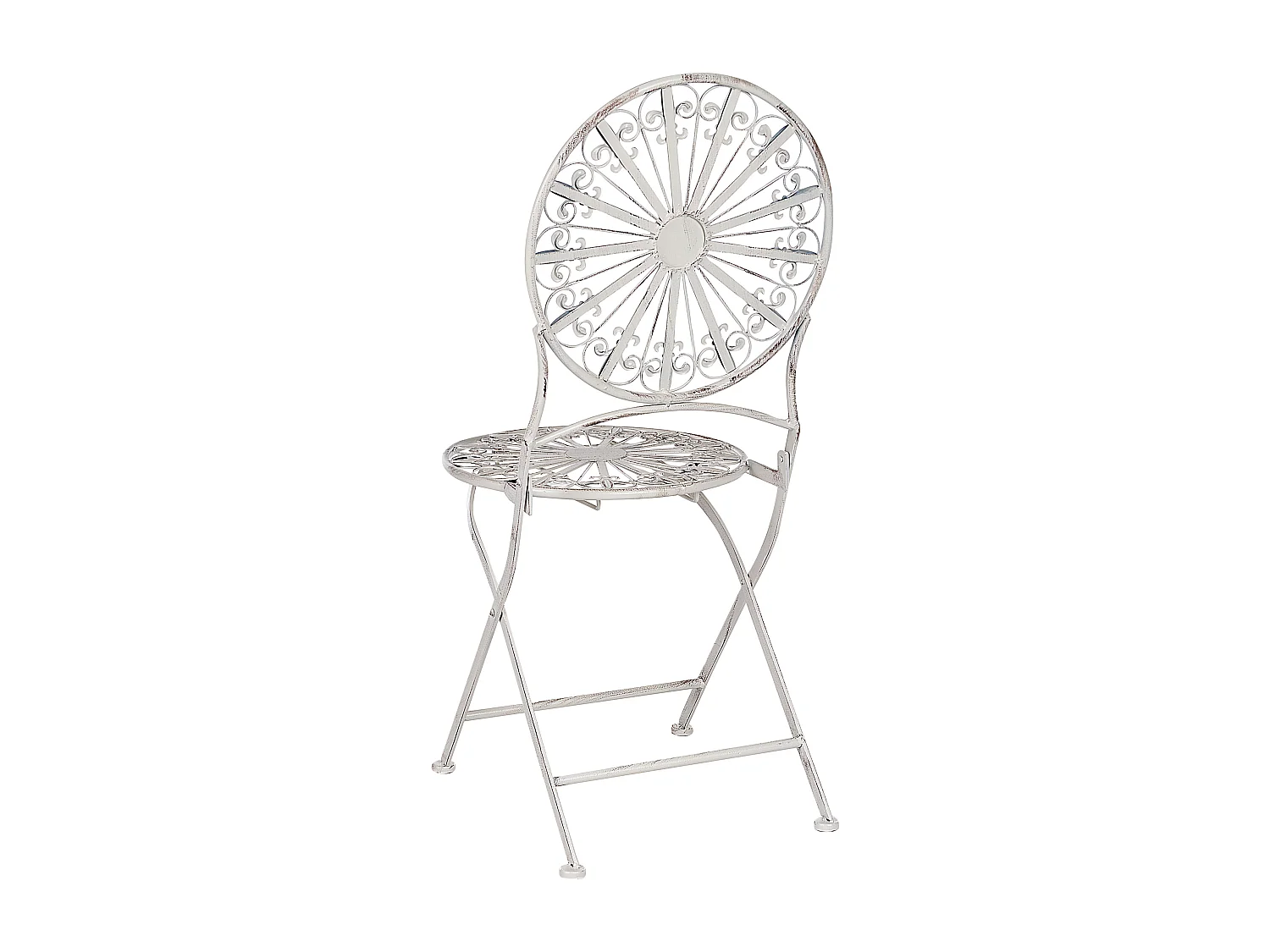 Lot de 2 chaises de jardin SCAFA Métal Blanc