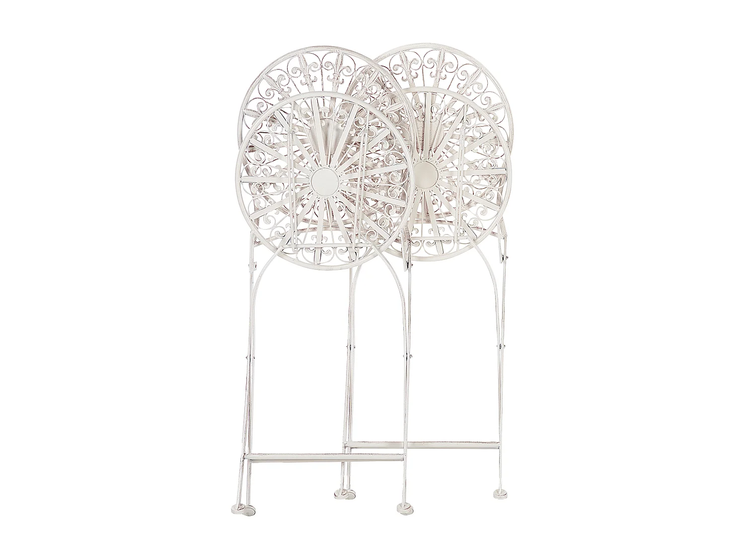Lot de 2 chaises de jardin SCAFA Métal Blanc