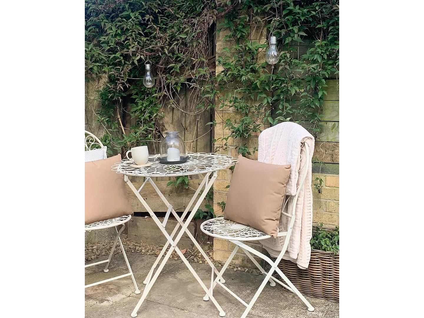 Lot de 2 chaises de jardin STIFFE Métal Blanc