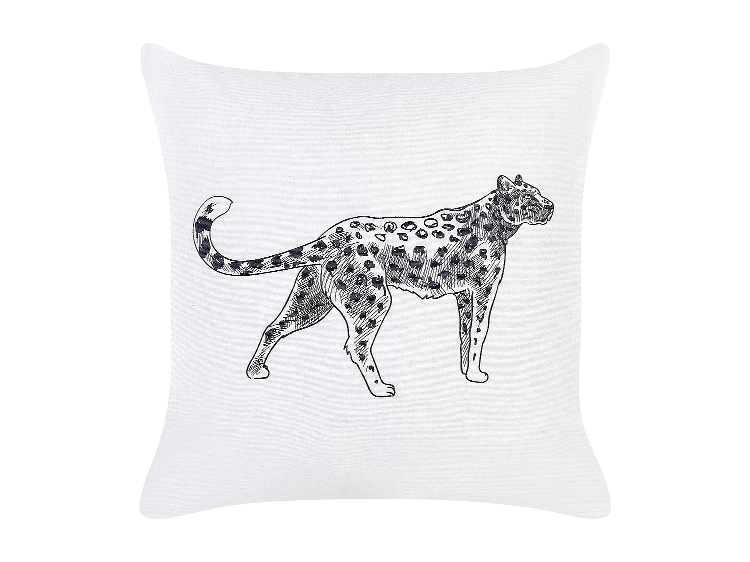 Set van 2 decoratieve kussens MARULA Katoen 45 x 45 cm Wit Dierenprint