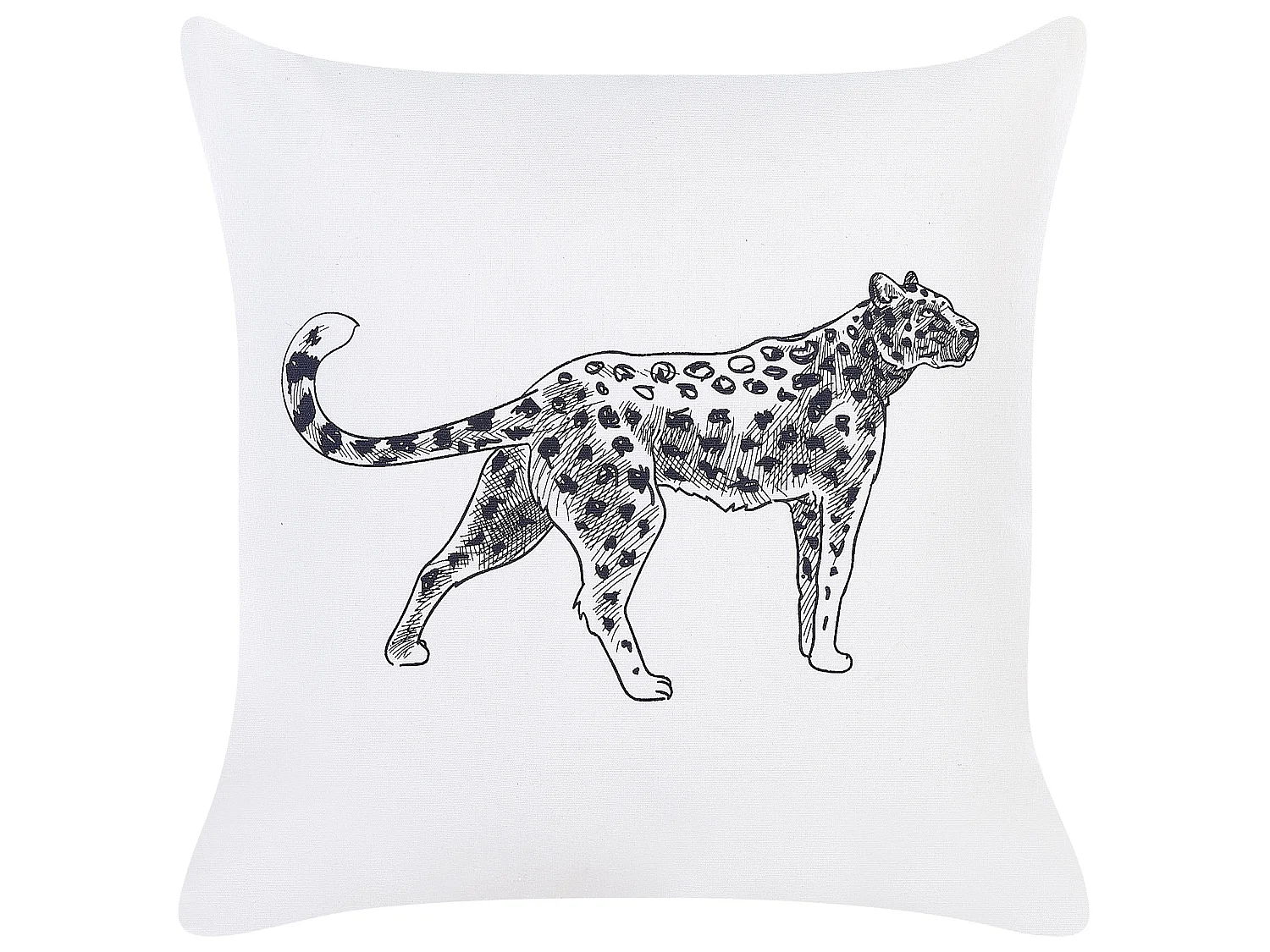 Dekokissen 2er Set MARULA Baumwolle 45 x 45 cm Weiss Tiermuster