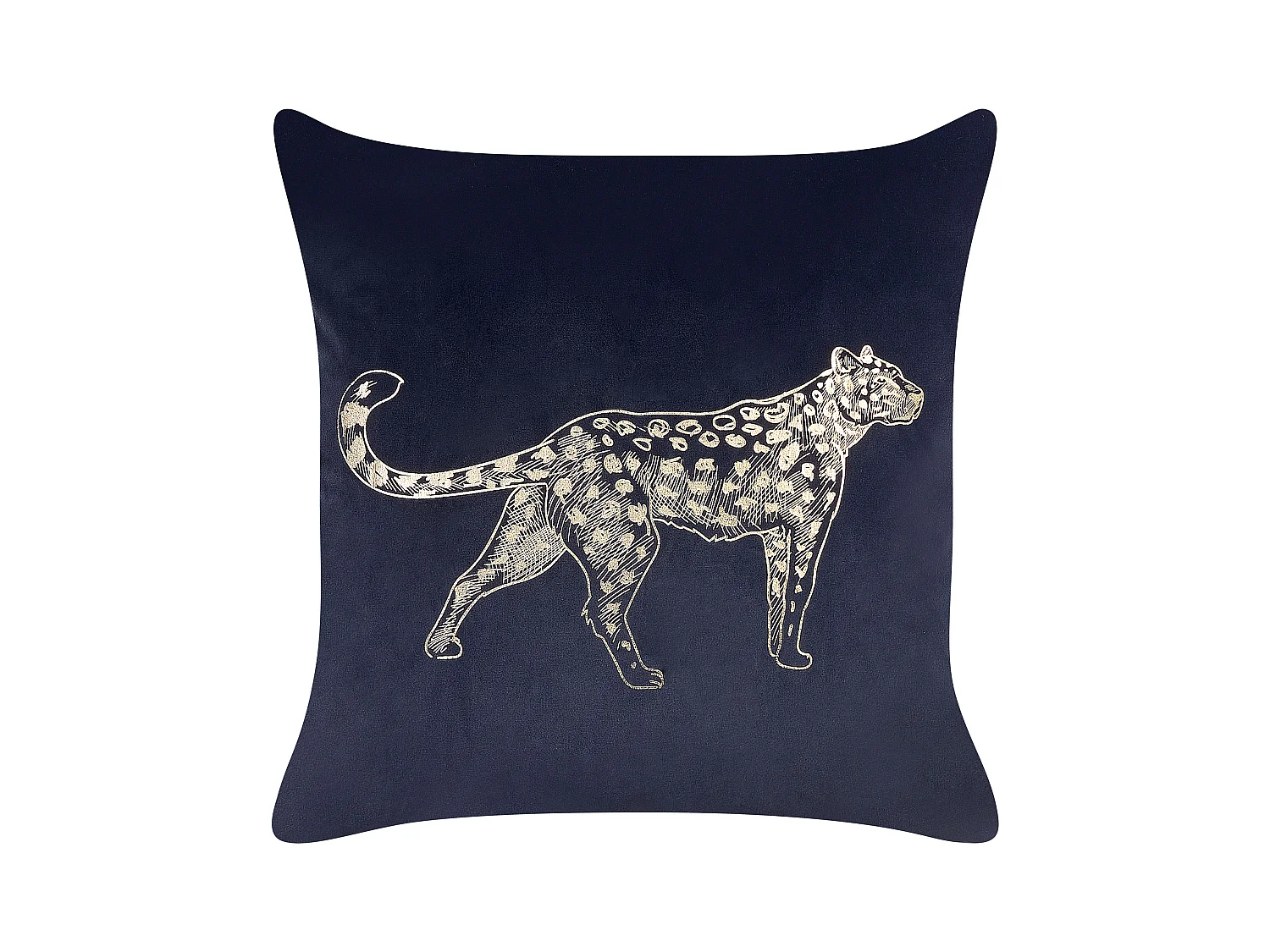 Lot de 2 coussins décoratifs MARULA Velours 45 x 45 cm Noir Motif animal