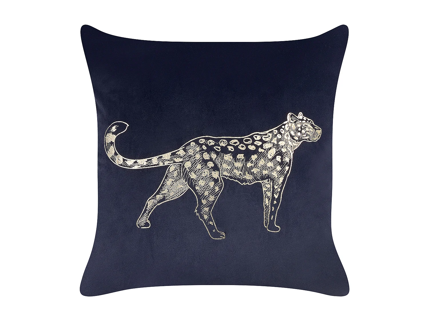 Lot de 2 coussins décoratifs MARULA Velours 45 x 45 cm Noir Motif animal