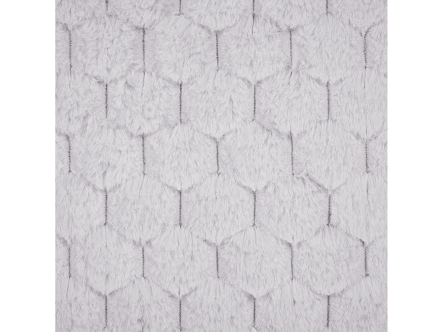 Dekokissen 2er Set PURSLANE Webpelz 43 x 43 cm Hellgrau Geometrisches Muster