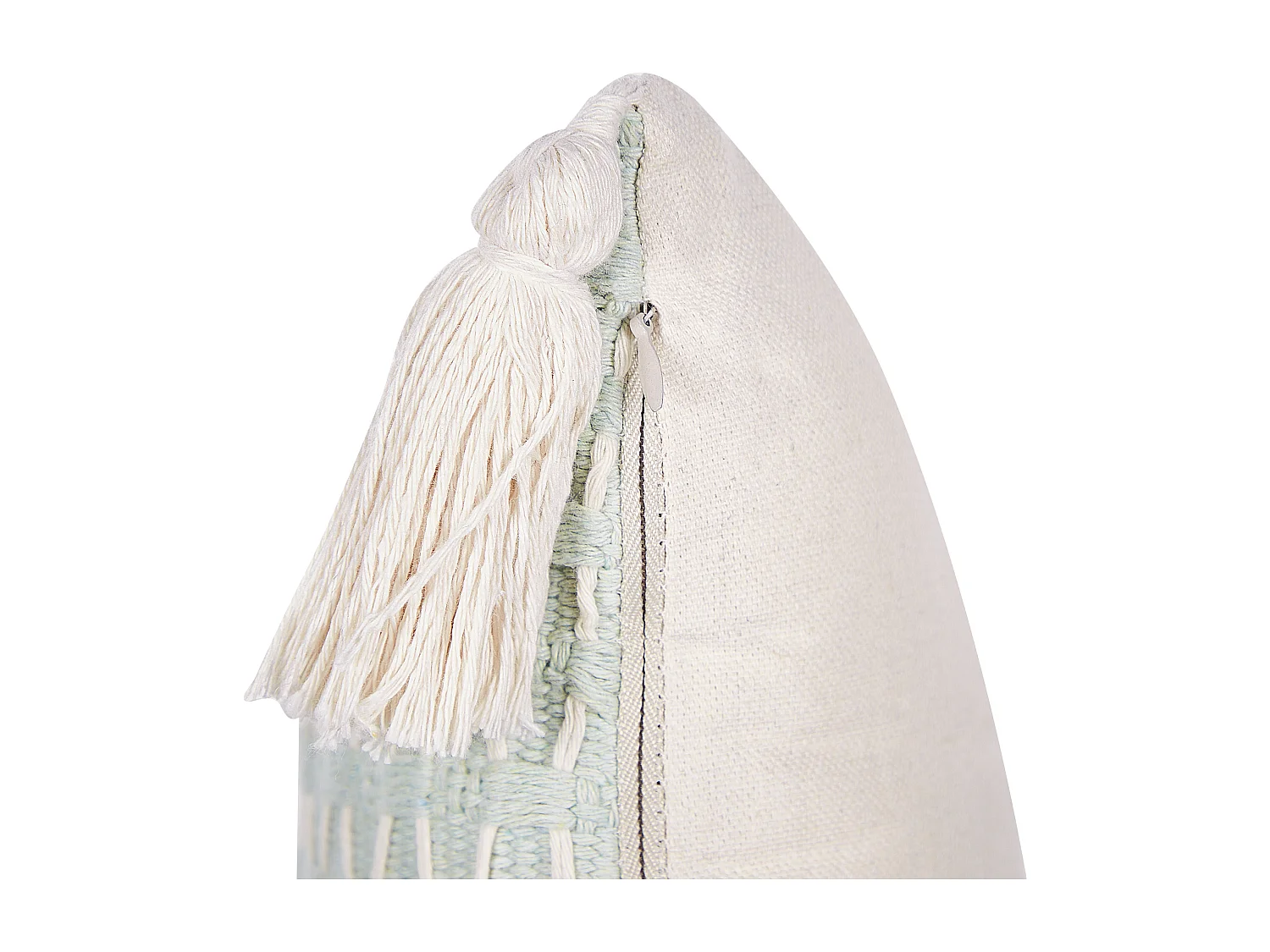 Set van 2 decoratieve kussens HAKONE 45 x 25 cm Mintgroen Geometrisch patroon