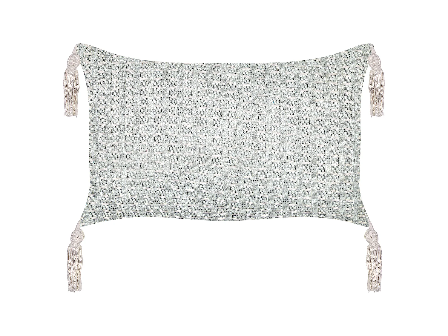 Set of 2 Decorative Cushions HAKONE 45 x 25 cm Mint Green Geometric Pattern