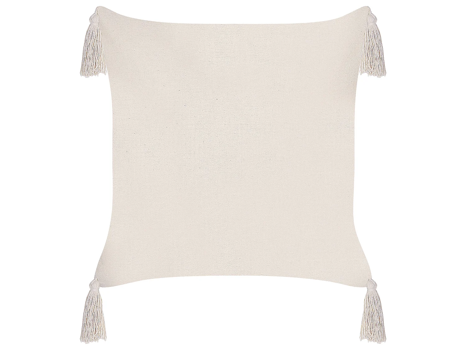Set of 2 Decorative Cushions HAKONE 42 x 42 cm Light Beige Geometric Pattern