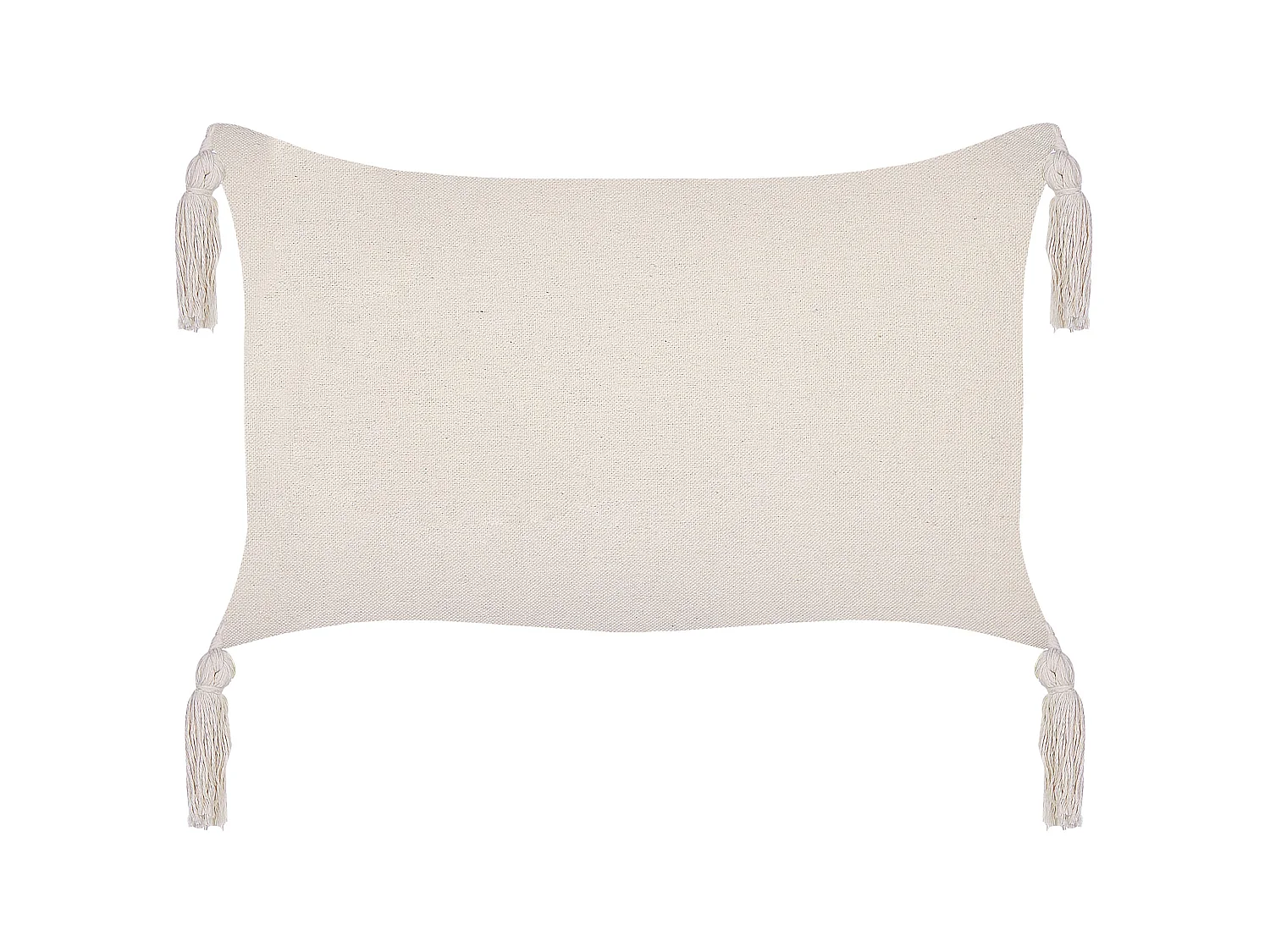 Set van 2 decoratieve kussens HAKONE 45 x 25 cm Lichtbeige Geometrisch patroon