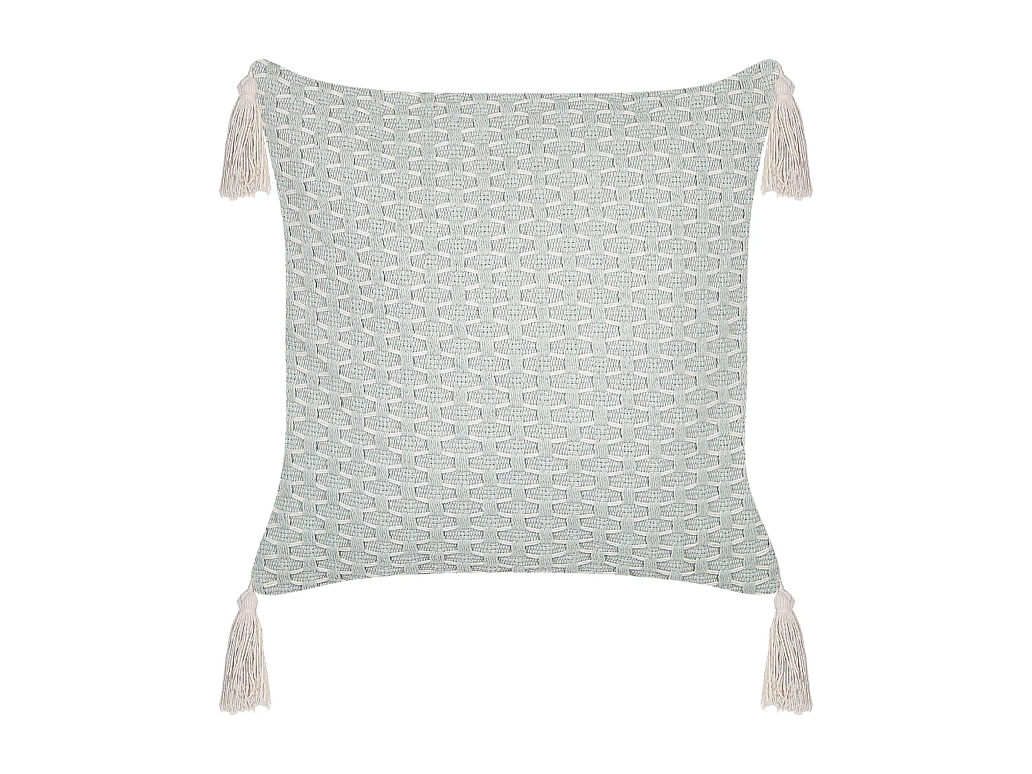 Lot de 2 coussins décoratifs HAKONE 42 x 42 cm Vert menthe Motif géométrique