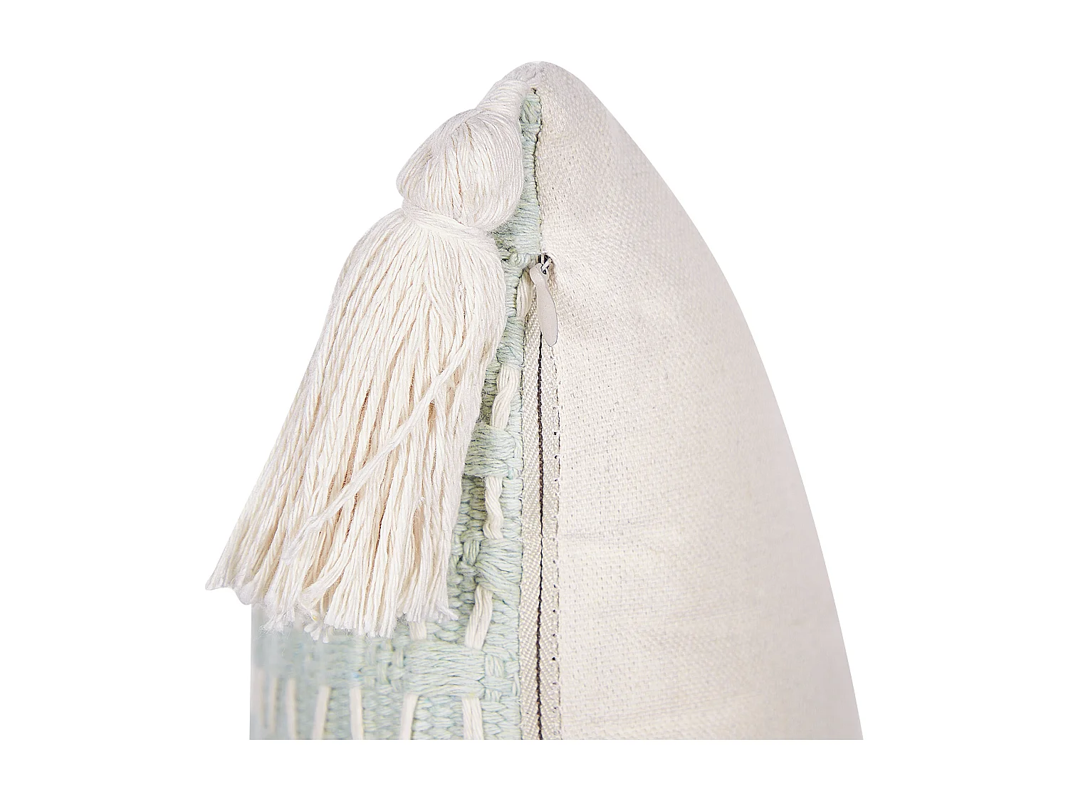 Conjunto de 2 almofadas decorativas HAKONE 42 x 42 cm Verde menta Padrão geométrico