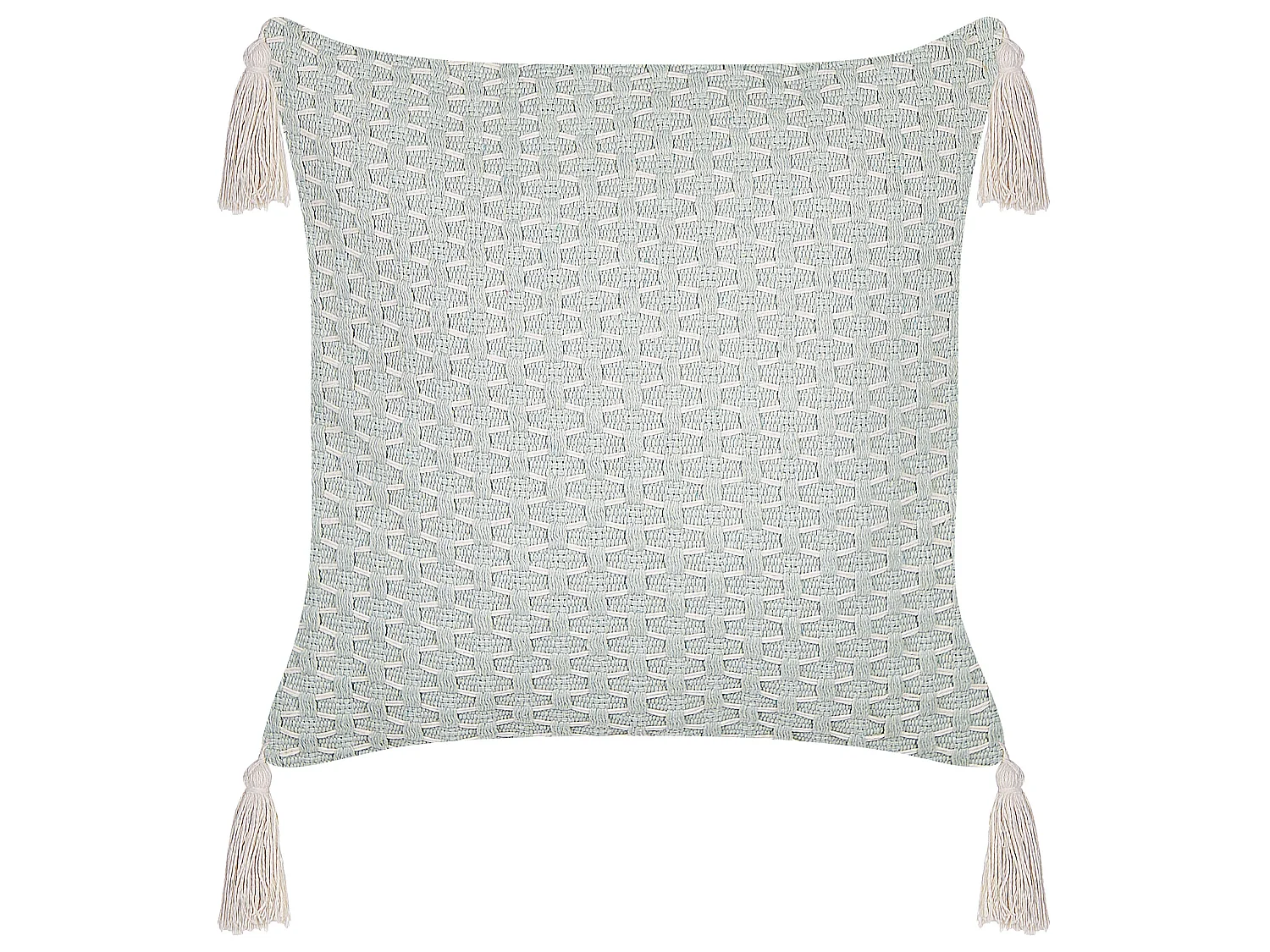 Lot de 2 coussins décoratifs HAKONE 42 x 42 cm Vert menthe Motif géométrique