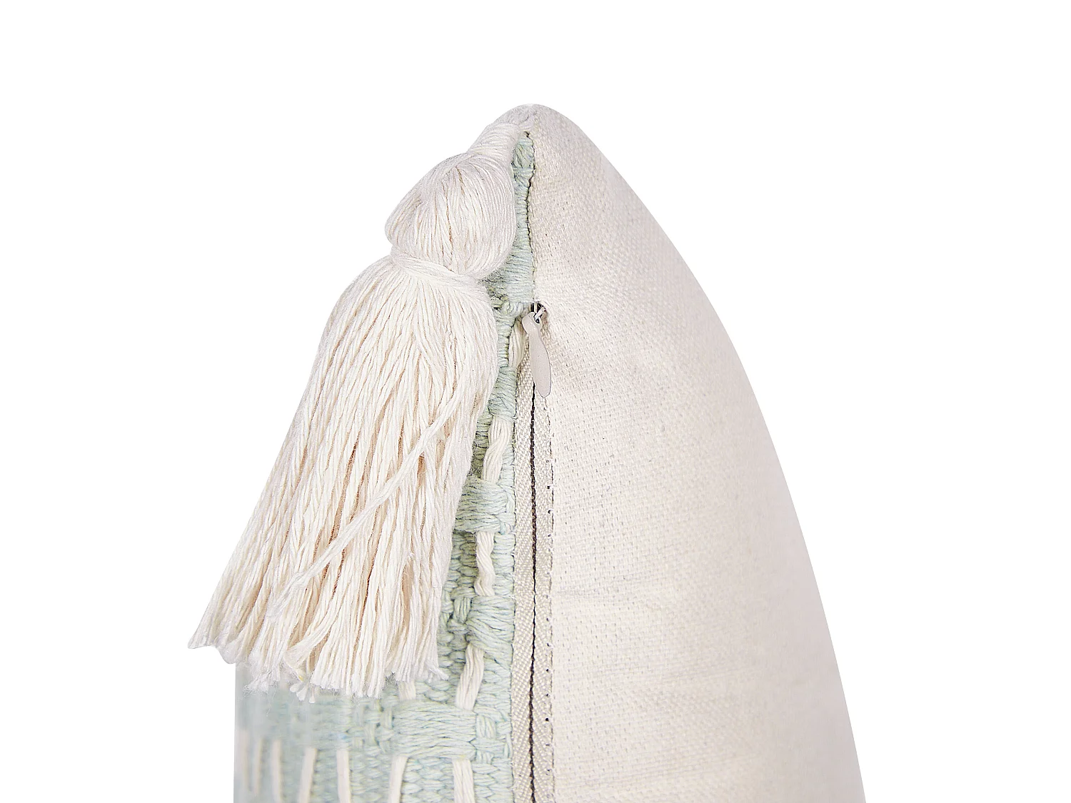 Lot de 2 coussins décoratifs HAKONE 42 x 42 cm Vert menthe Motif géométrique