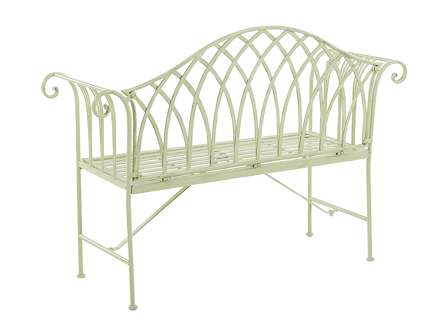 Banc de jardin MILAZZO 130 cm Métal Vert clair