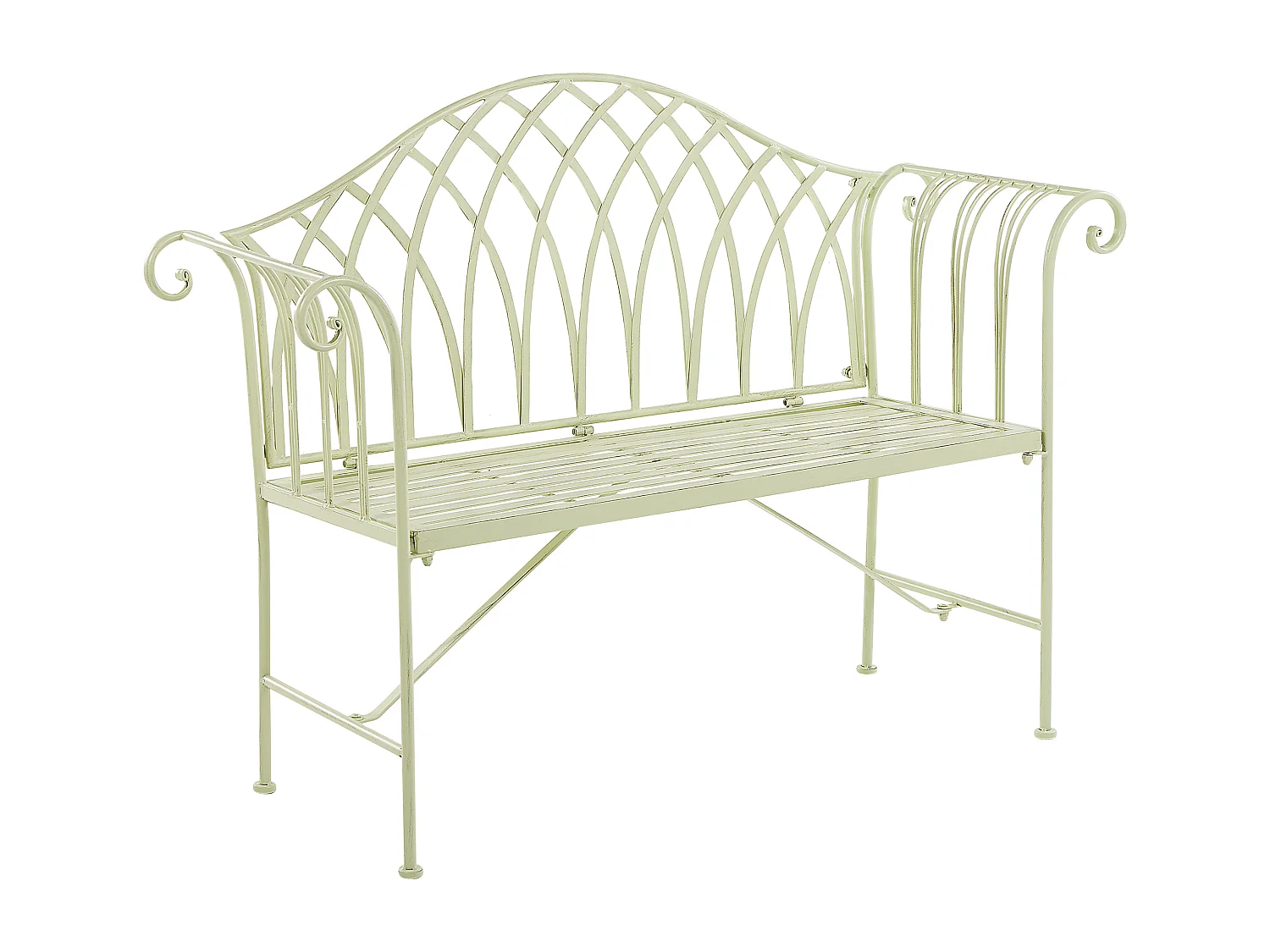 Banco de jardín MILAZZO 130 cm Metal Verde claro