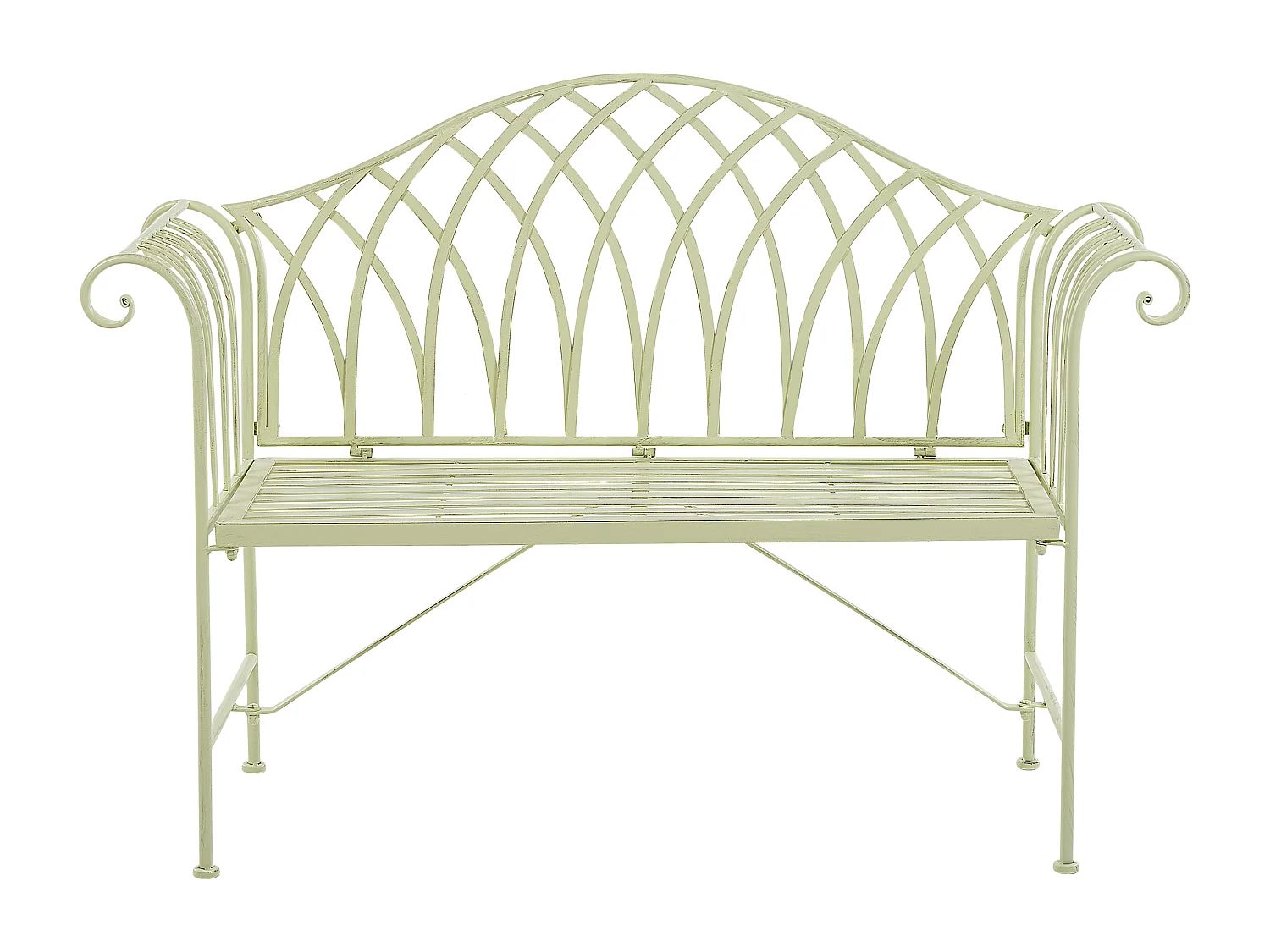 Banc de jardin MILAZZO 130 cm Métal Vert clair