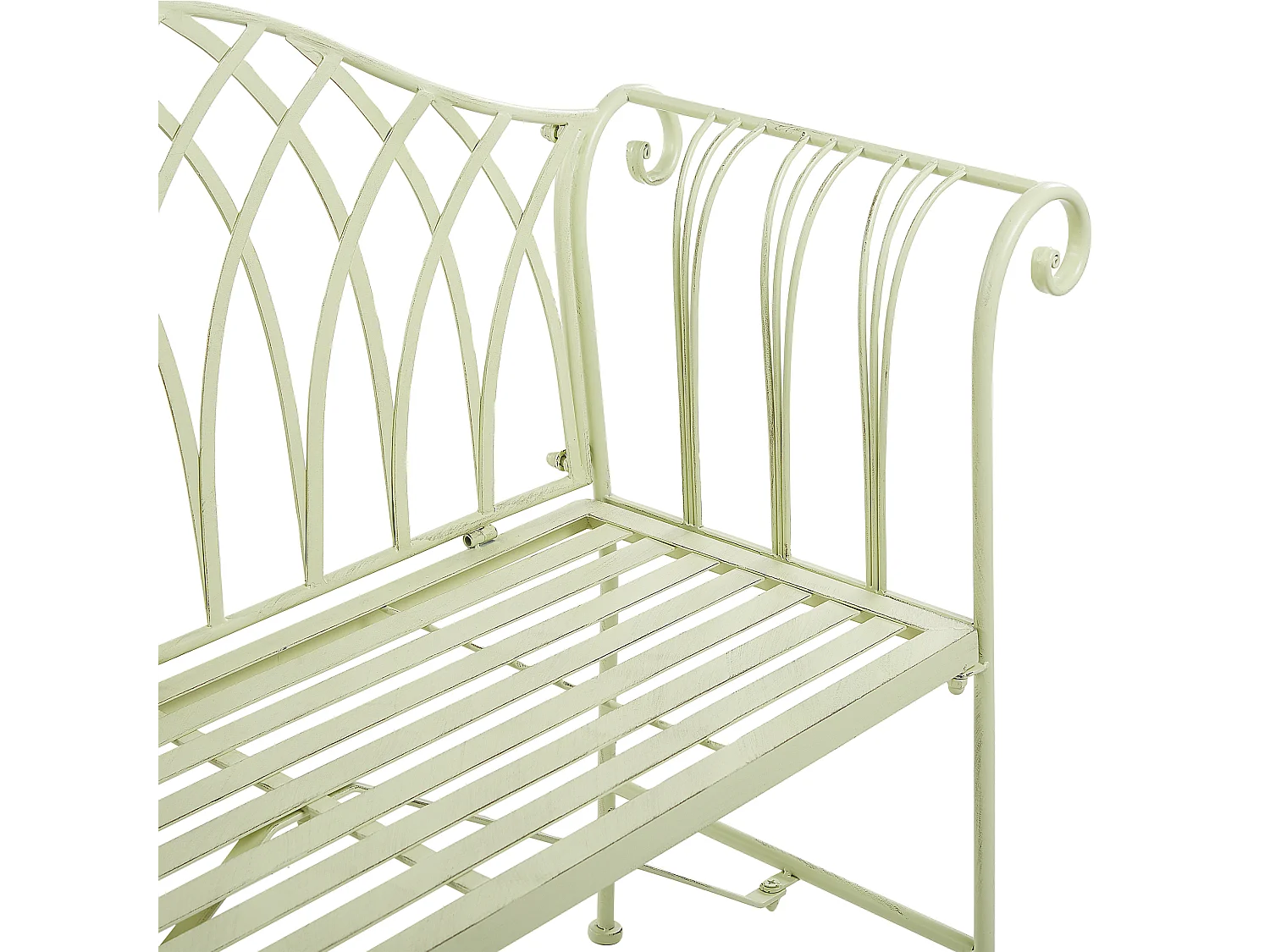 Banc de jardin MILAZZO 130 cm Métal Vert clair