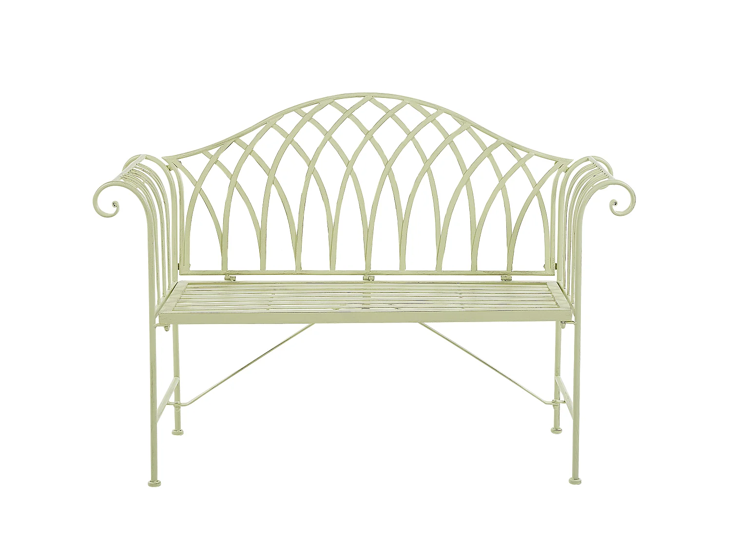 Banc de jardin MILAZZO 130 cm Métal Vert clair