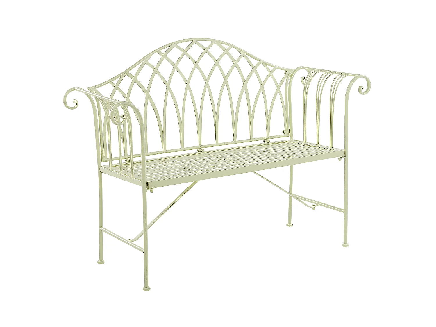 Banc de jardin MILAZZO 130 cm Métal Vert clair