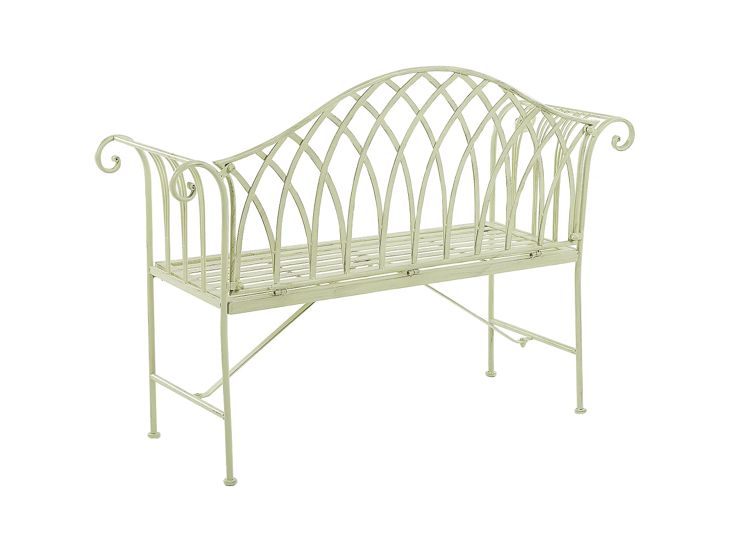 Banc de jardin MILAZZO 130 cm Métal Vert clair