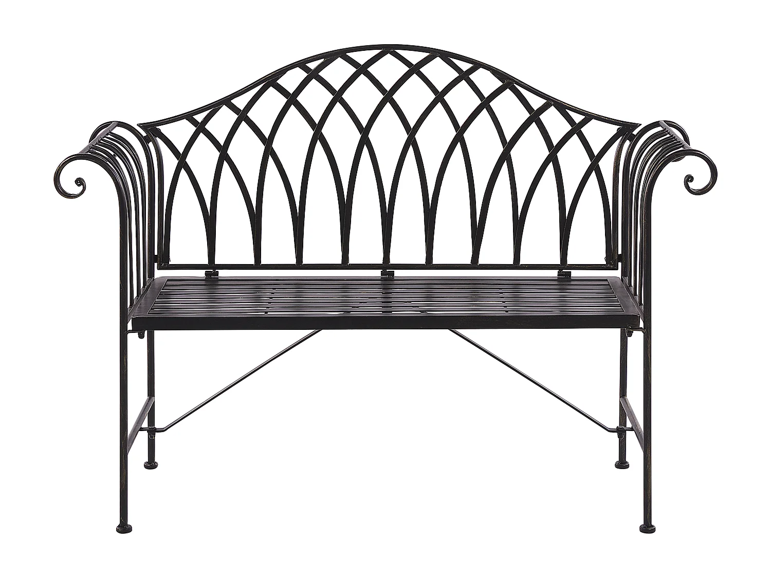 Tuinbank MILAZZO 130 cm Metaal Zwart