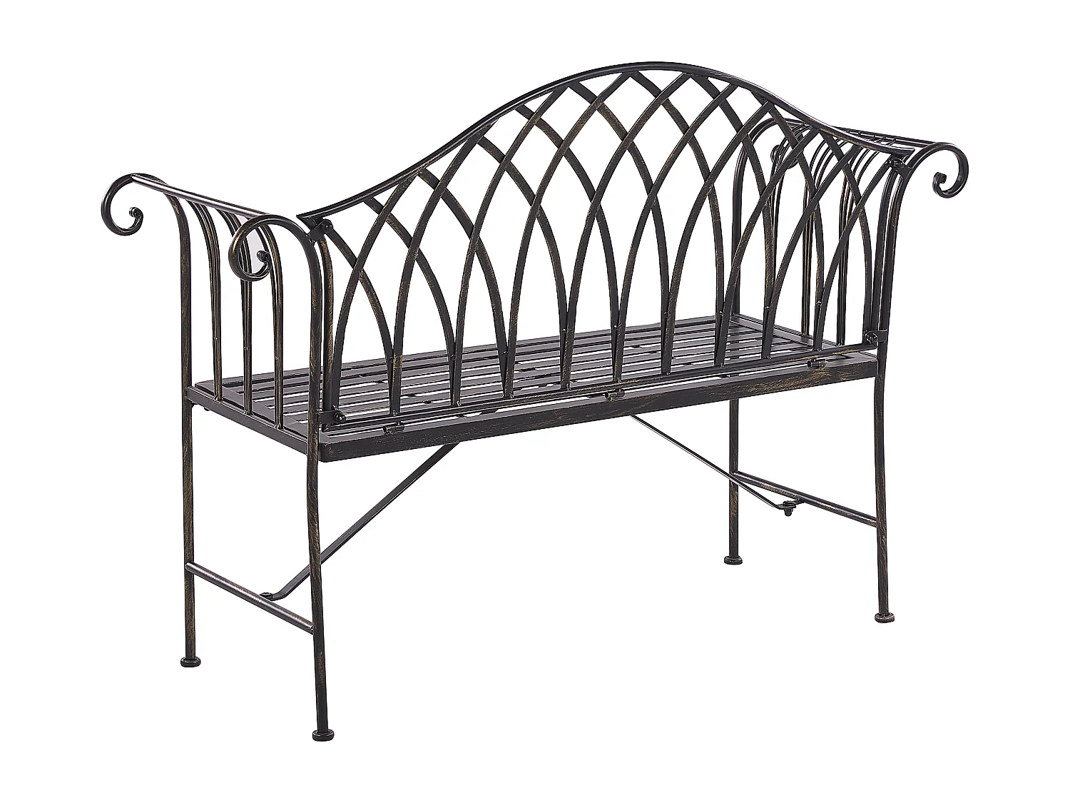 Tuinbank MILAZZO 130 cm Metaal Zwart