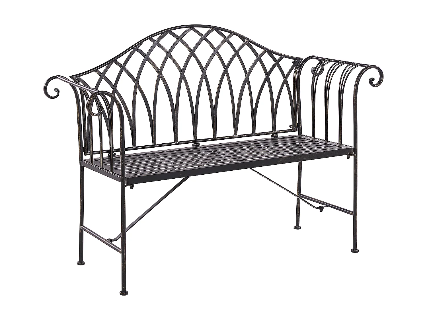 Ławka ogrodowa MILAZZO 130 cm Metal Czarny