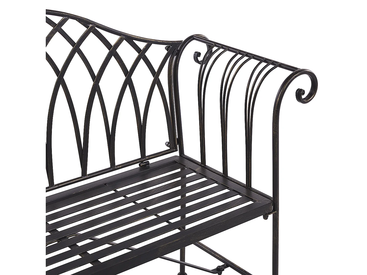 Ławka ogrodowa MILAZZO 130 cm Metal Czarny