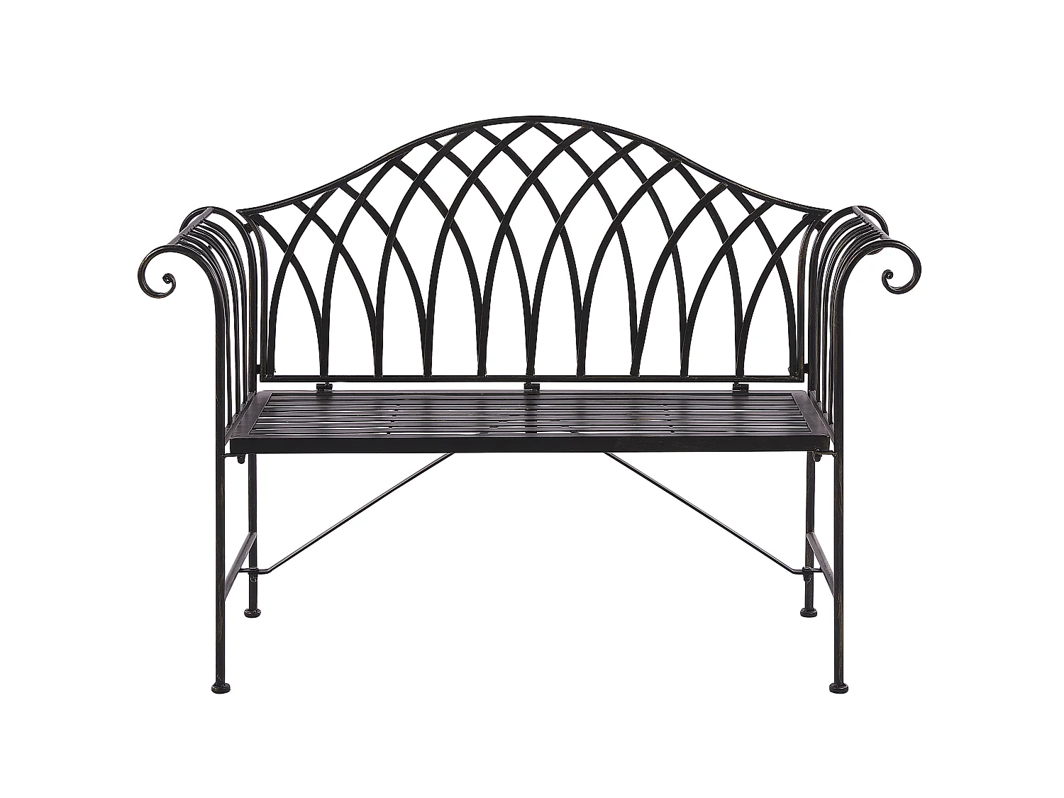 Banc de jardin MILAZZO 130 cm Métal Noir