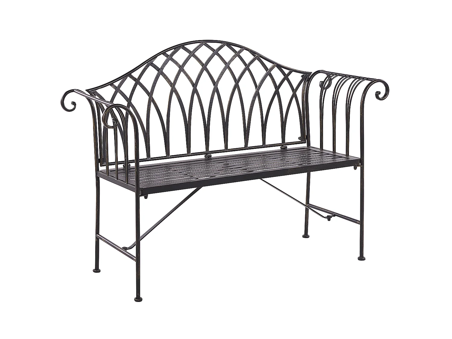 Banc de jardin MILAZZO 130 cm Métal Noir