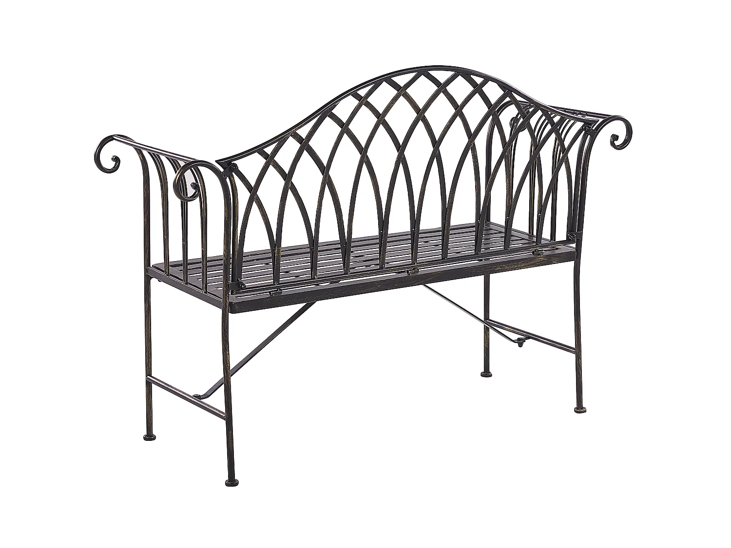 Banc de jardin MILAZZO 130 cm Métal Noir