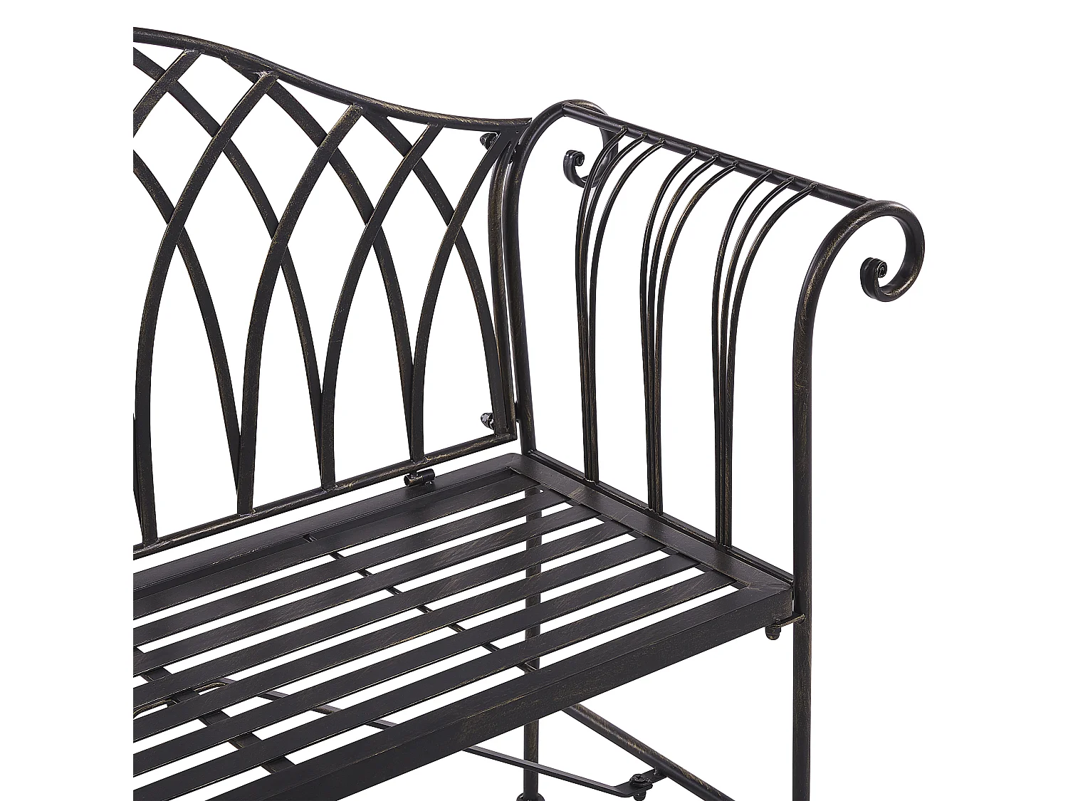 Banc de jardin MILAZZO 130 cm Métal Noir
