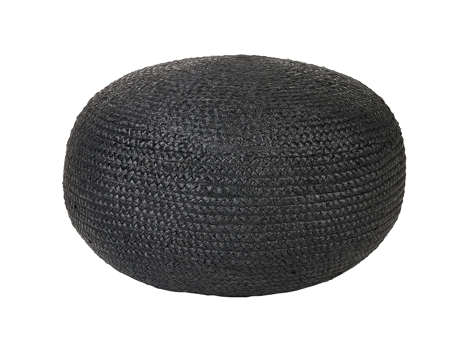 Poef DUKKI Jute Zwart 45 cm 45 cm 30 cm