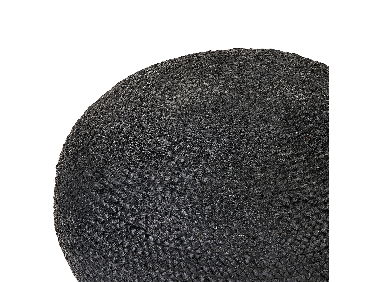 Poef DUKKI Jute Zwart 45 cm 45 cm 30 cm