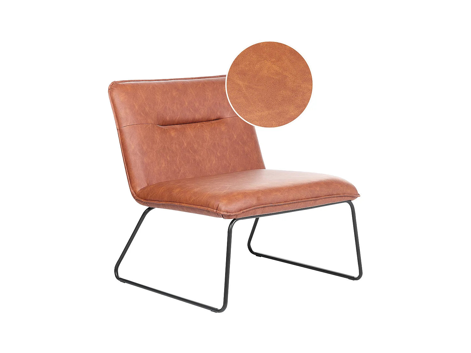 Sessel COTULLA Kunstleder Braun