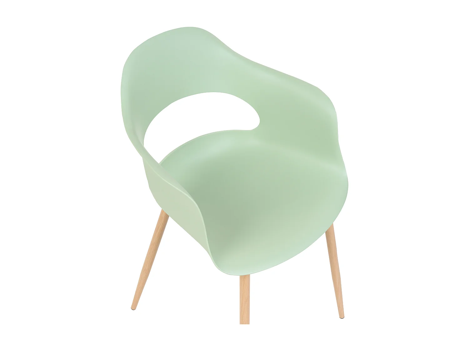 Lot de 2 chaises de salle à manger UTICA Vert clair