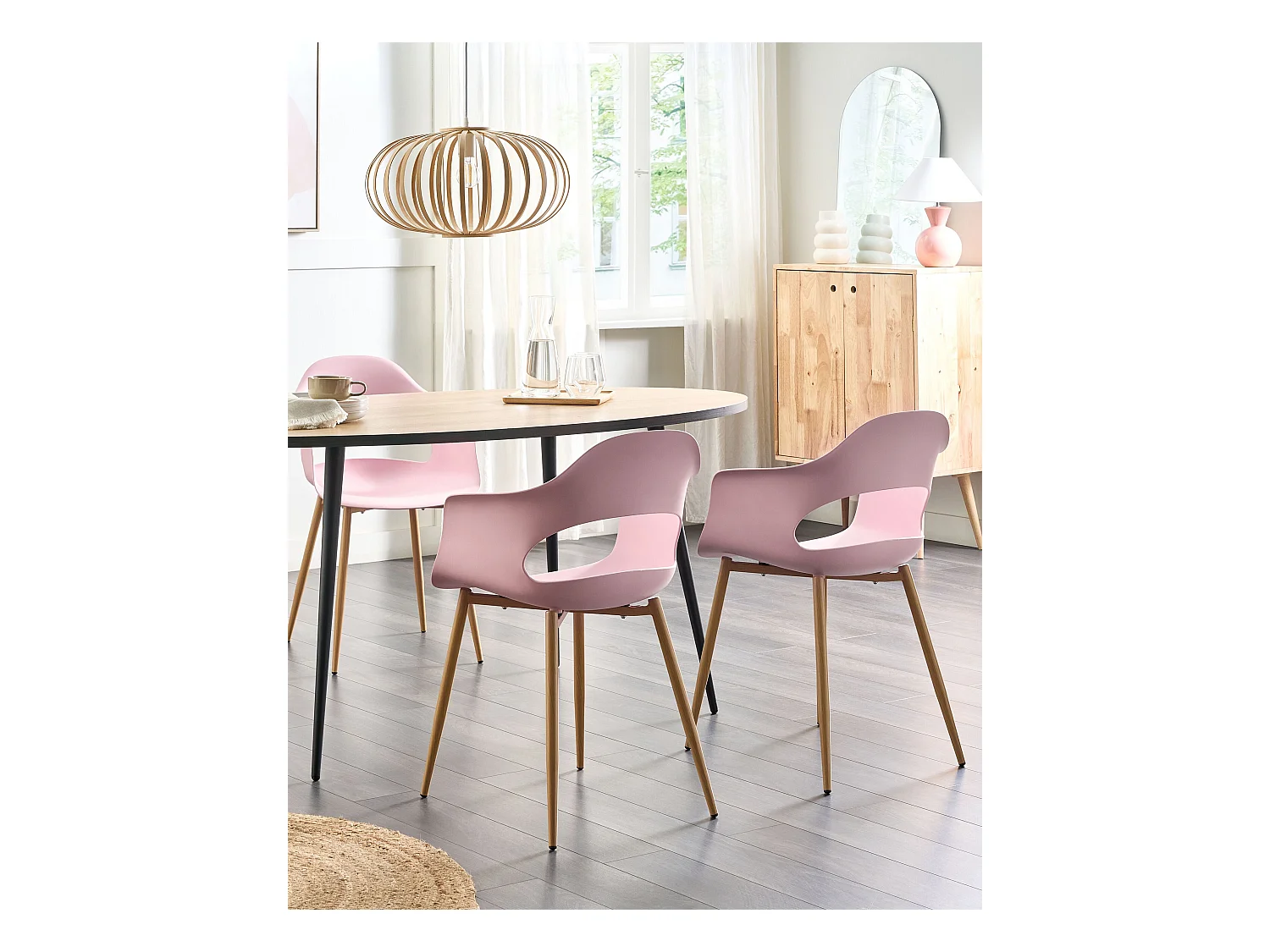 Set van 2 eetkamerstoelen UTICA Roze