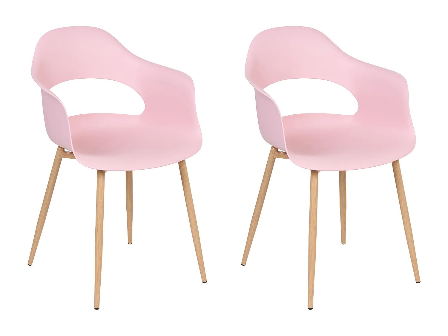 Lot de 2 chaises de salle à manger UTICA Rose