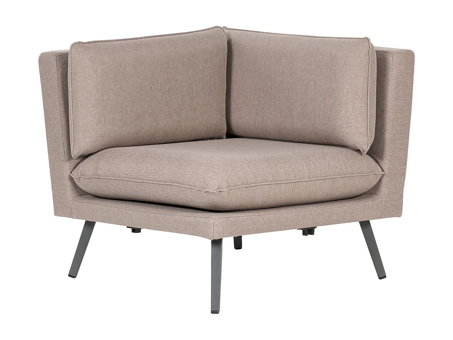 Modulares 5-Sitzer Garten Ecksofa beige Wohnlandschaft L-Form Modern Loretello