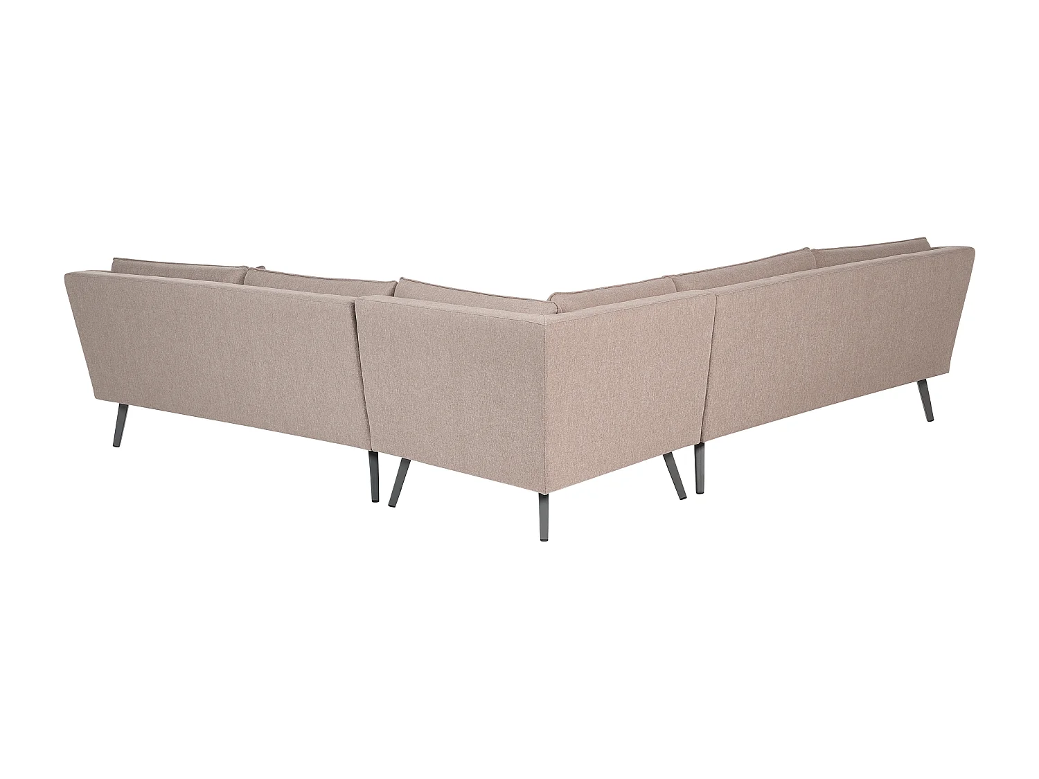 Modulares 5-Sitzer Garten Ecksofa beige Wohnlandschaft L-Form Modern Loretello