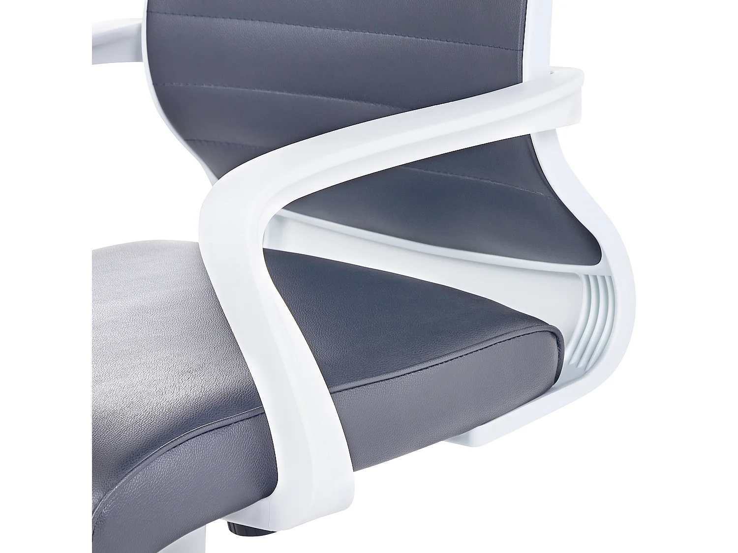 Chaise de bureau LEADER Cuir PU Gris