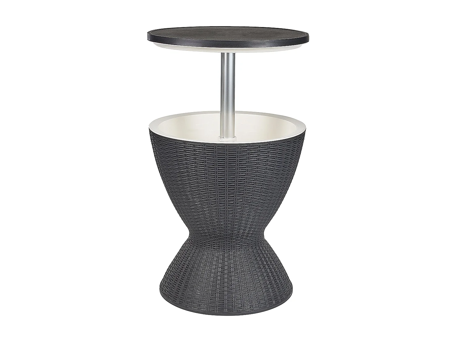 Glacière de bar AISA 49 cm 49 cm Imitation bois Noir