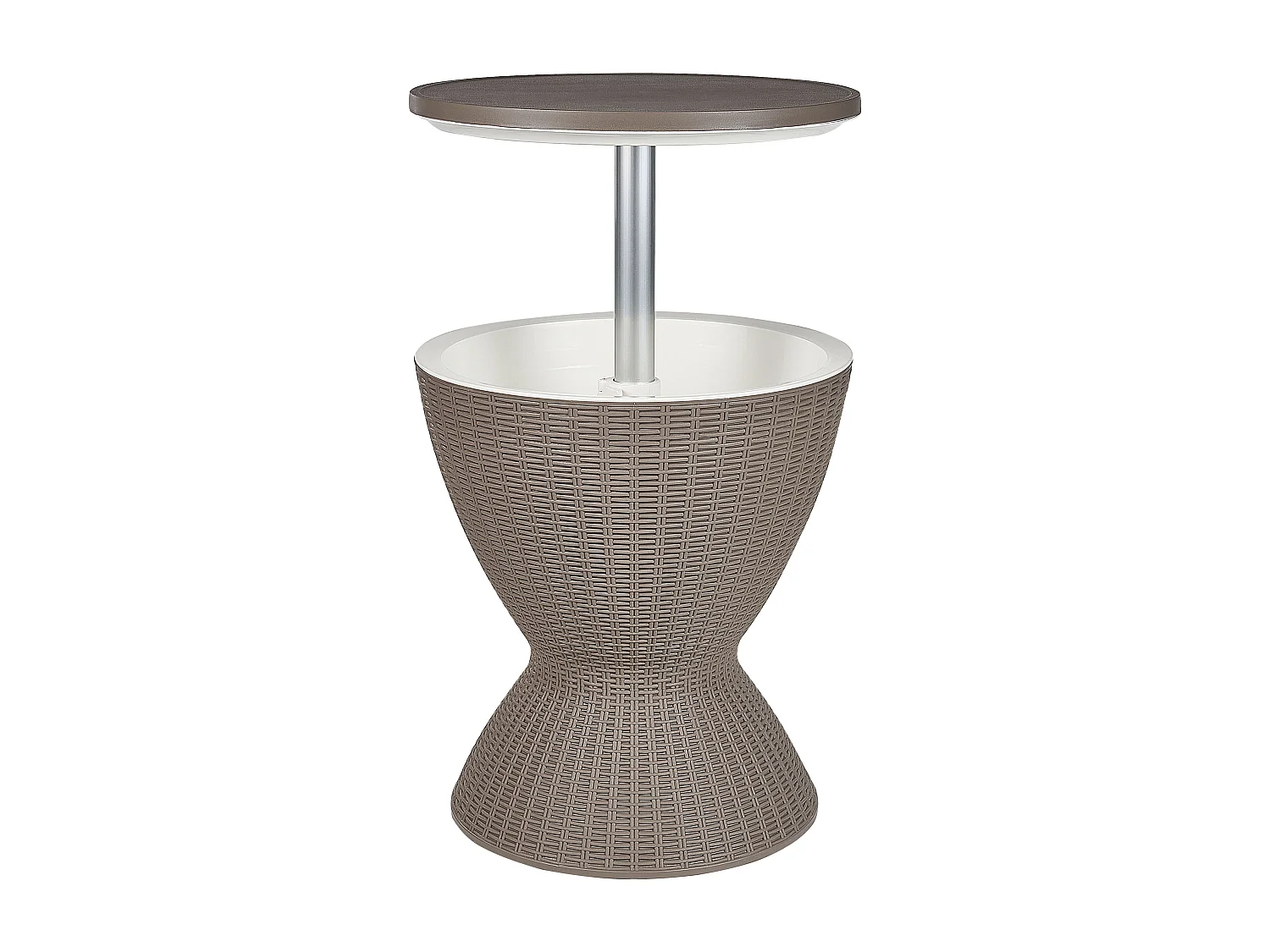 Glacière de bar AISA 49 cm 49 cm Imitation bois Taupe