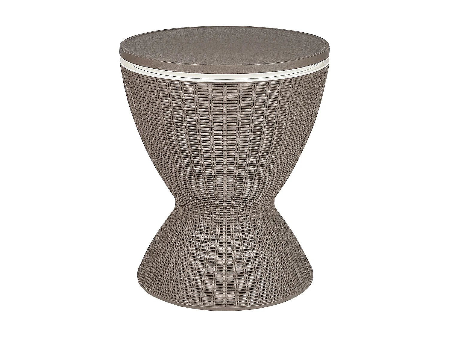 Glacière de bar AISA 49 cm 49 cm Imitation bois Taupe