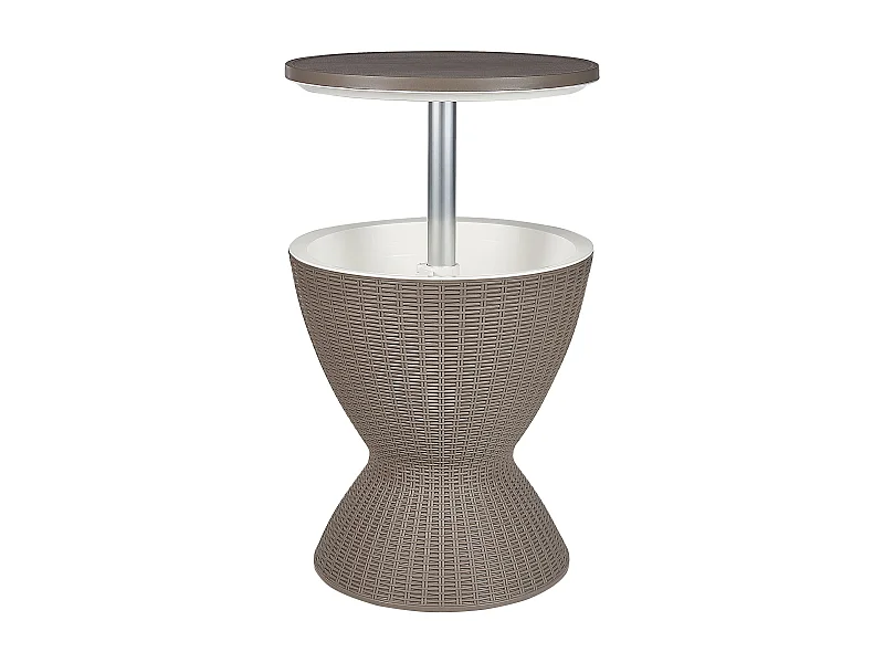 Glacière de bar AISA 49 cm 49 cm Imitation bois Taupe