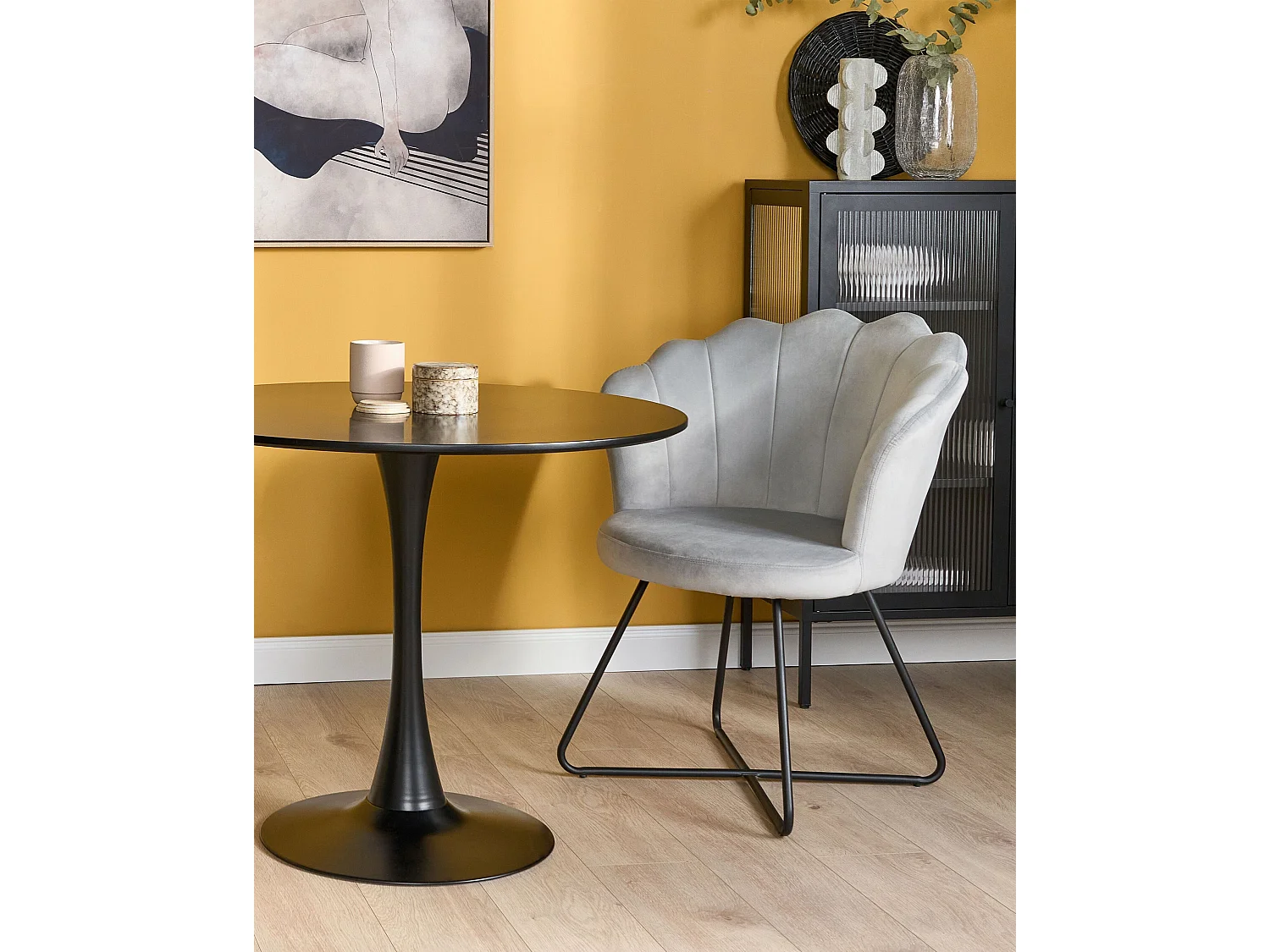 Fauteuil LOVELOCK Velours Gris