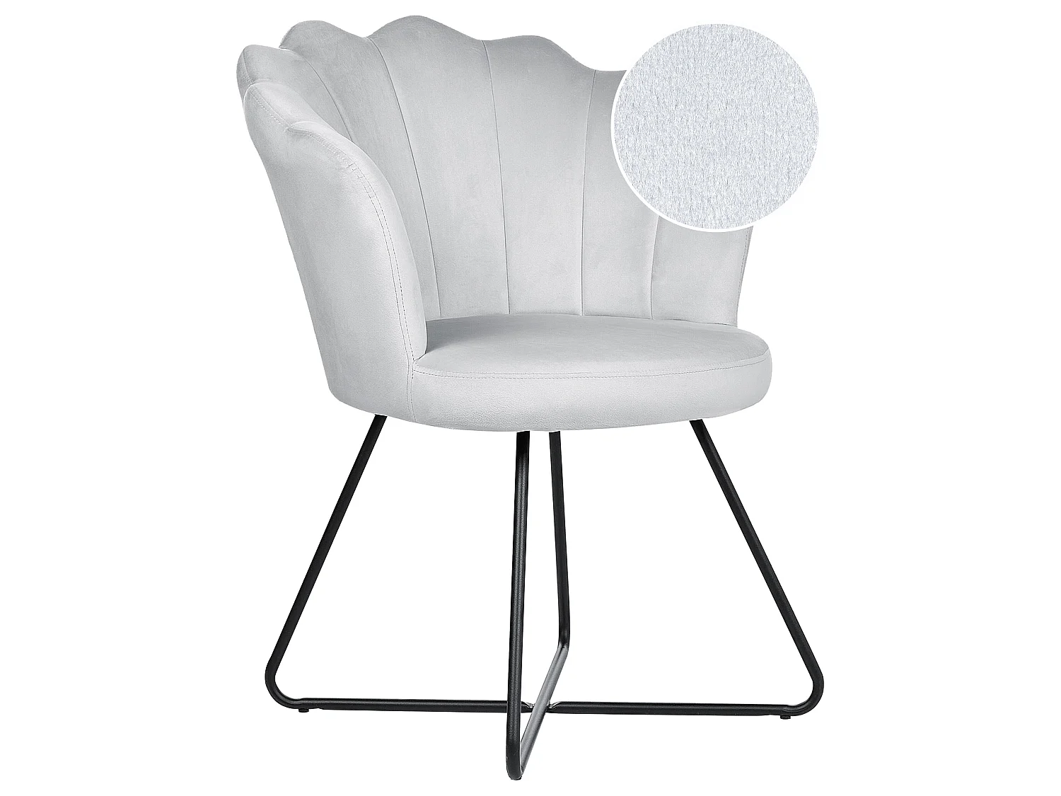 Sessel LOVELOCK Samtstoff Grau