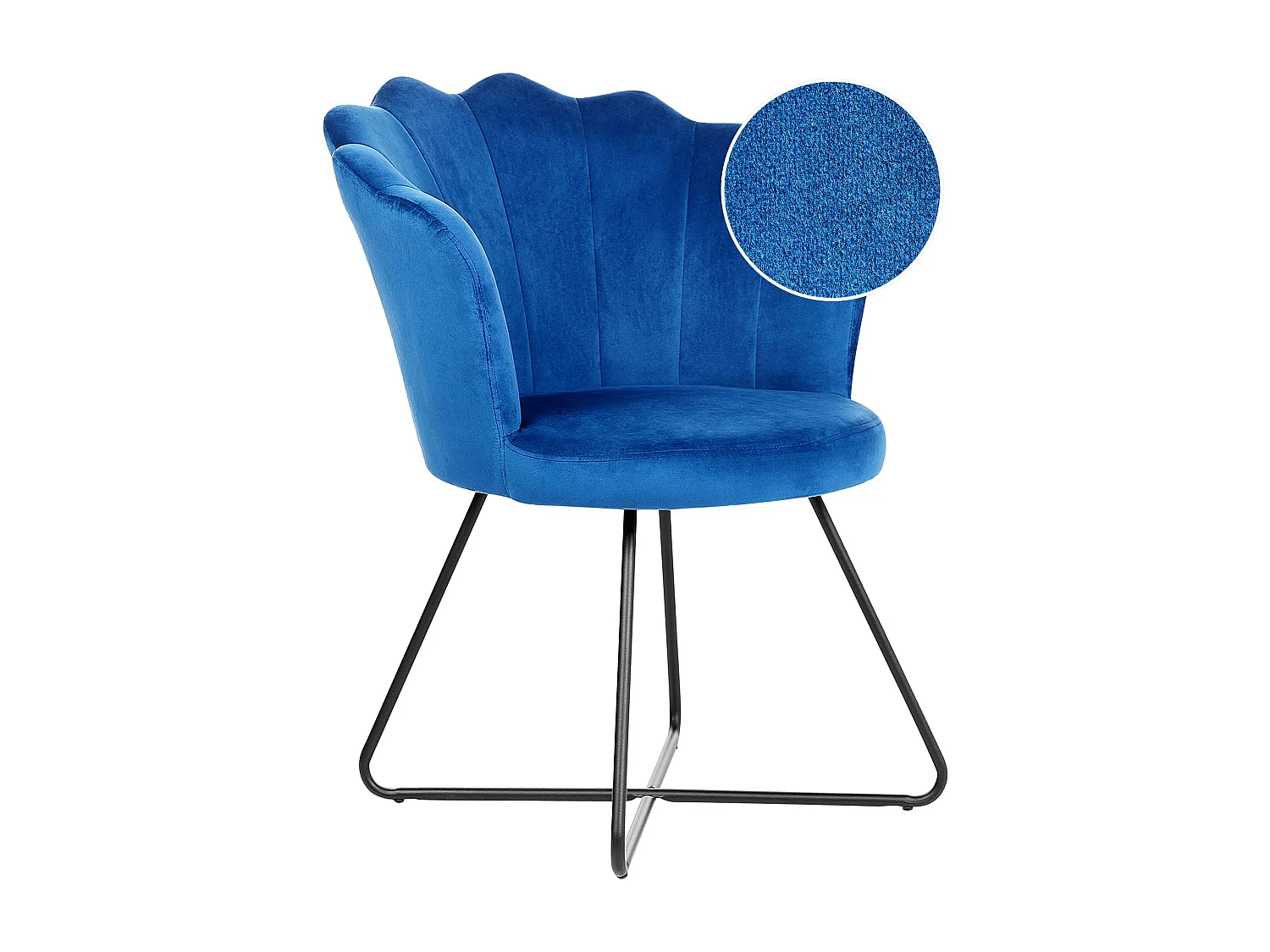 Fauteuil LOVELOCK Velours Bleu marine
