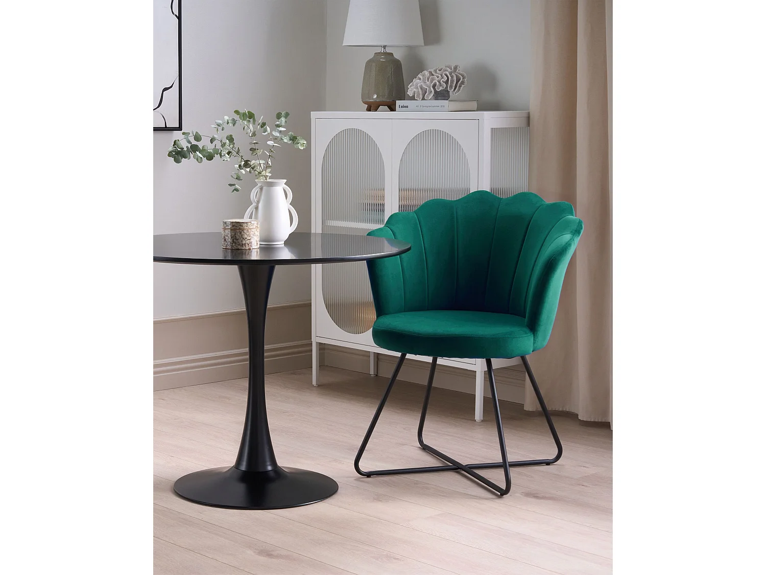 Fauteuil LOVELOCK Velours Vert émeraude