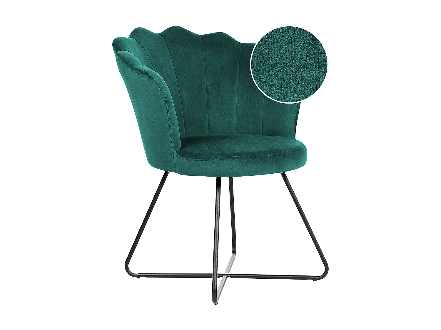 Fauteuil LOVELOCK Velours Vert émeraude